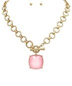 Big Stone Pendant Necklace - Blissful Boutique