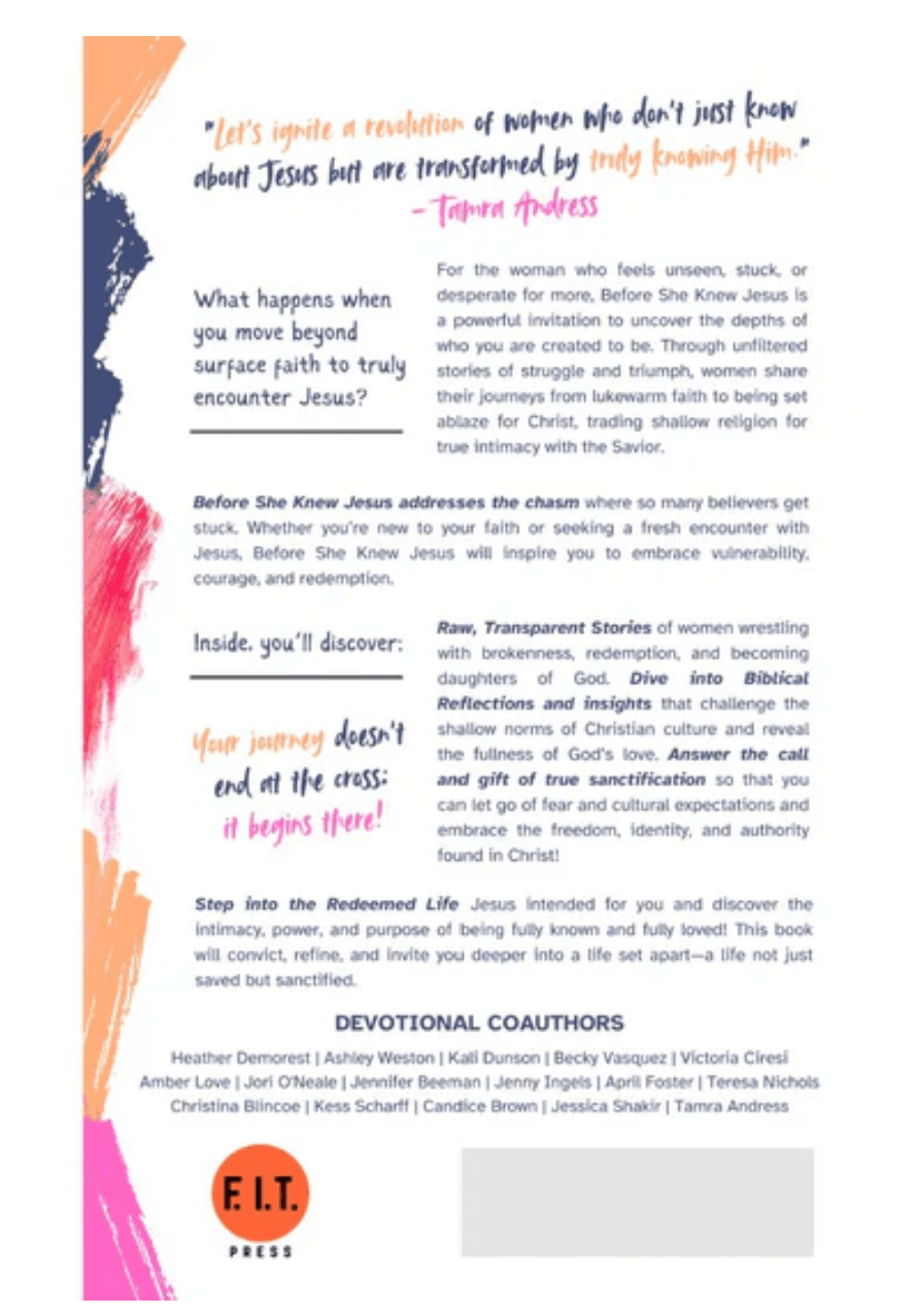Book: Before She Knew Jesus - Blissful Boutique