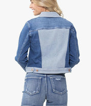 Color Block Denim Jacket - Blissful Boutique