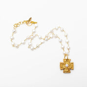 Freshwater Pearl Chain with Anna Pearl Cross - Blissful Boutique