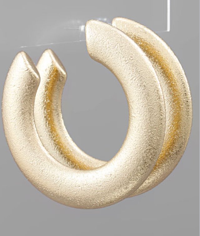 glazed big hoops - Blissful Boutique