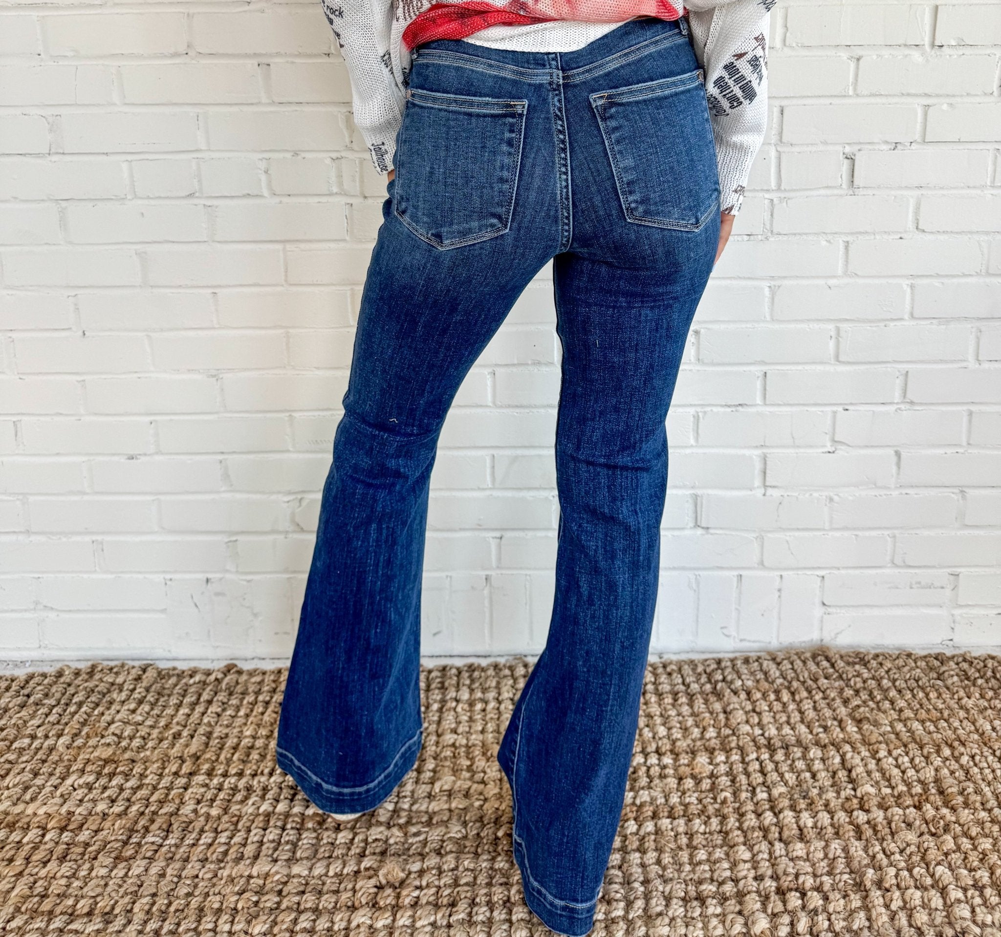 HW Trouser Flare (Judy Blue) - Blissful Boutique