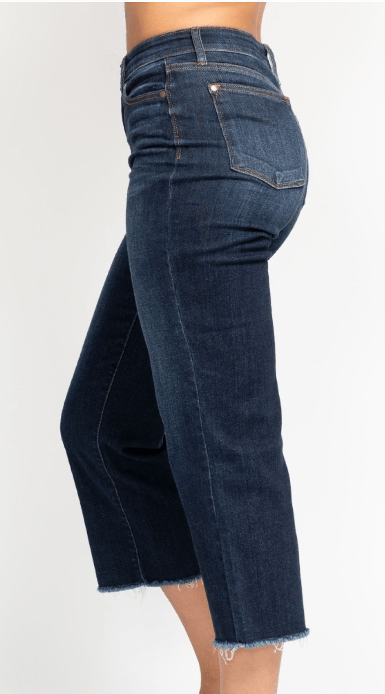 Judy Blue High Waist Cropped Wide Leg - Blissful Boutique