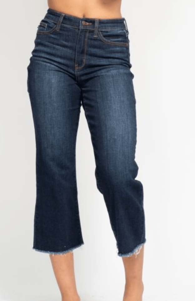 Judy Blue High Waist Cropped Wide Leg - Blissful Boutique