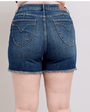 Judy Blue High Waist Tummy Control Fray Hem Shorts - Blissful Boutique