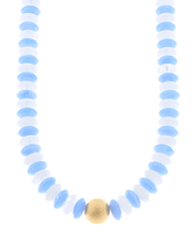 Metal and Color Rondelle Beads Necklace - Blissful Boutique