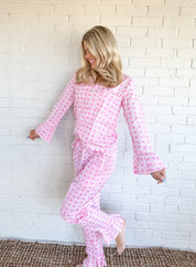 Pink Bamboo Ruffle Pajama Set - Blissful Boutique