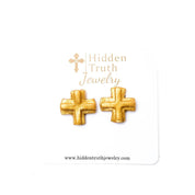 Piper Cross Studs - Blissful Boutique