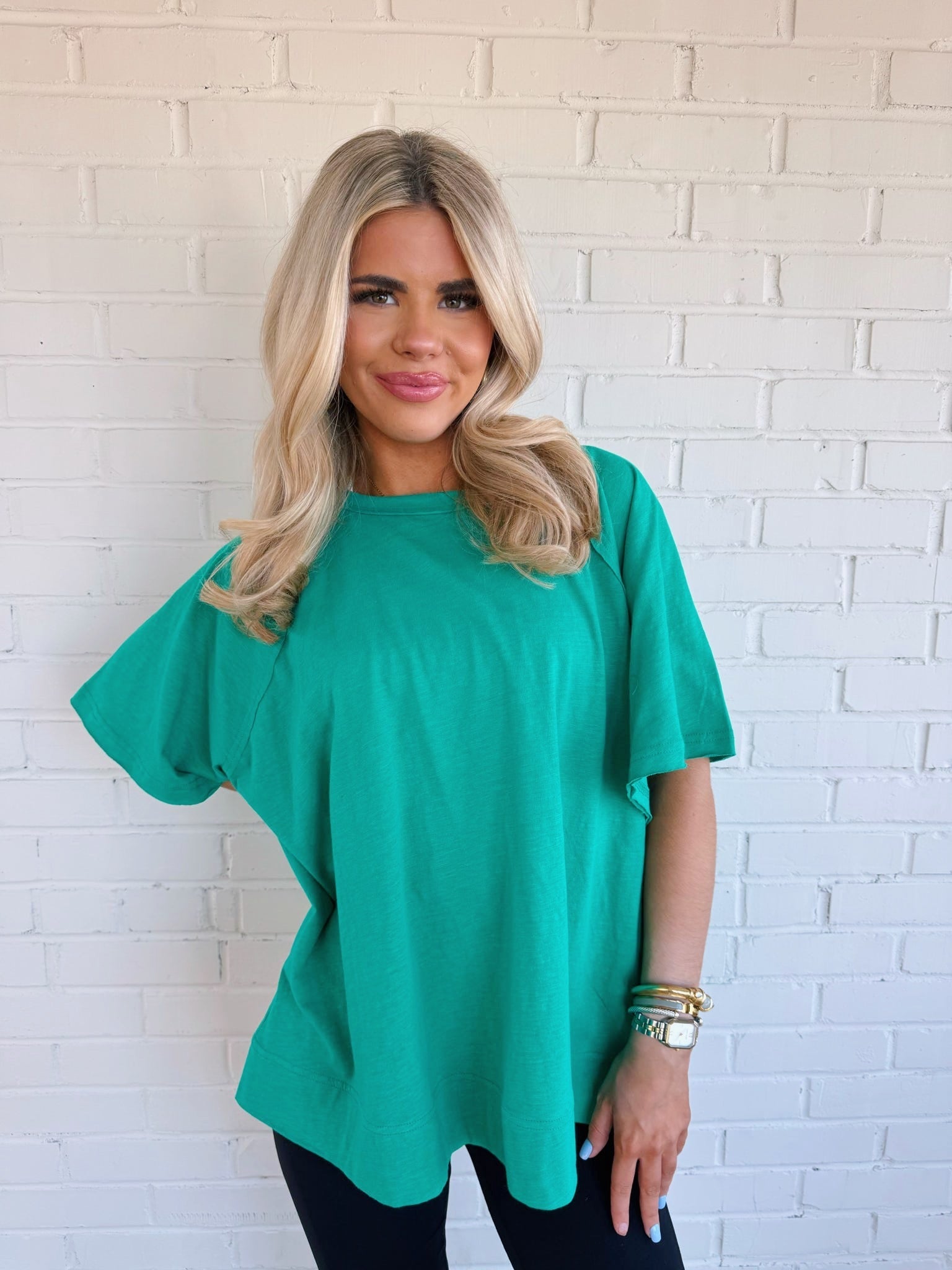 Slub Oversized SS Top - Blissful Boutique