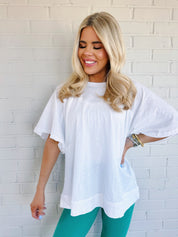 Slub Oversized SS Top - Blissful Boutique