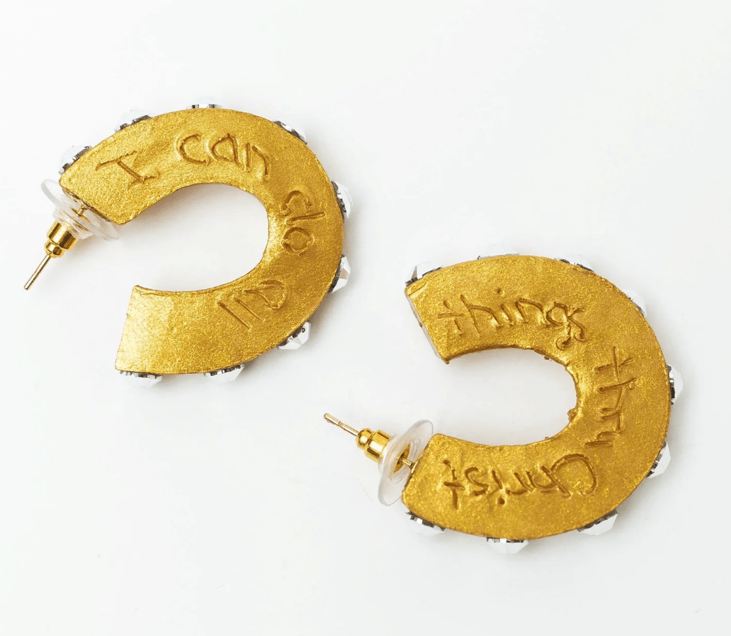 Studded Hoops - Blissful Boutique