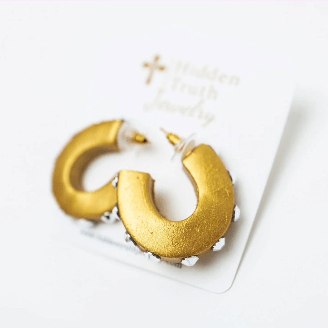 Studded Hoops - Blissful Boutique