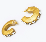 Studded Hoops - Blissful Boutique