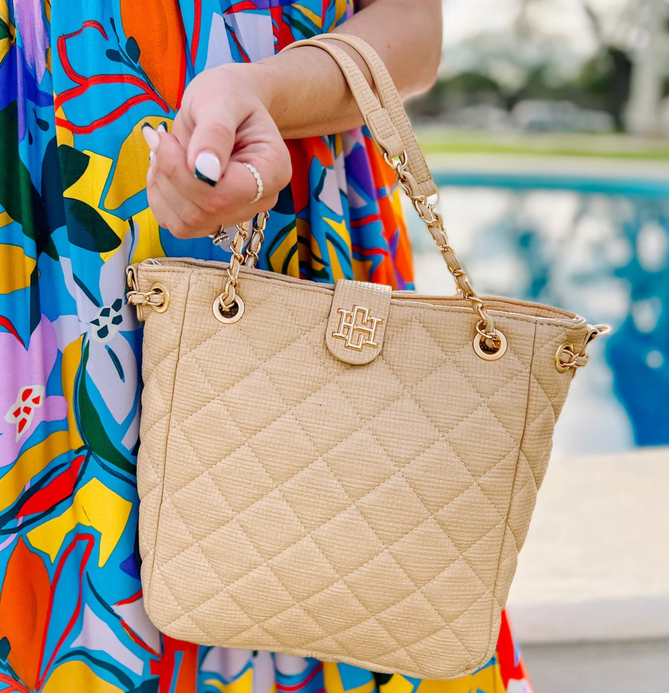 Tanya Quilted Tote - Blissful Boutique