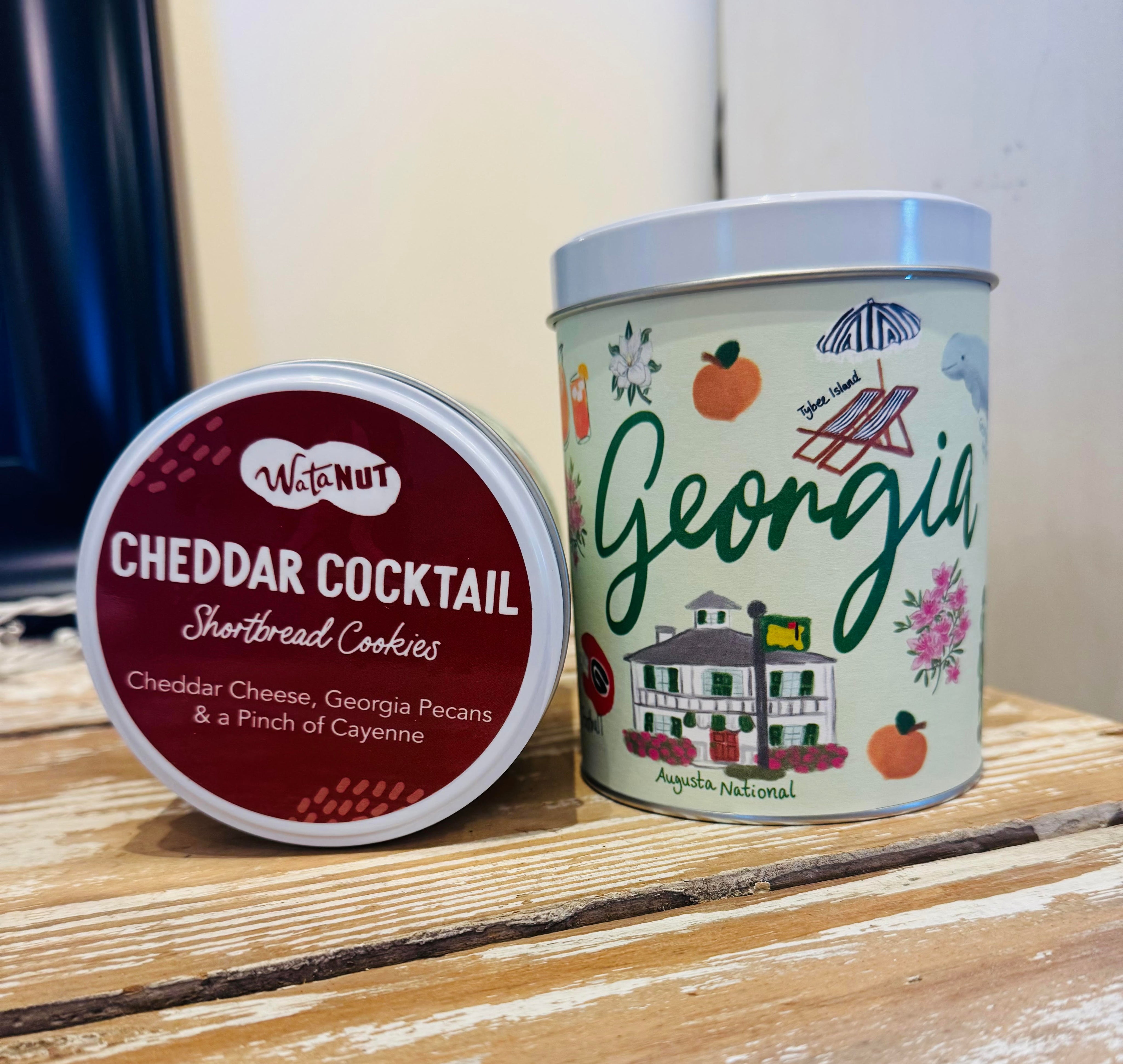 Georgia Cheddar Cocktail Shortbread Cookies Tin