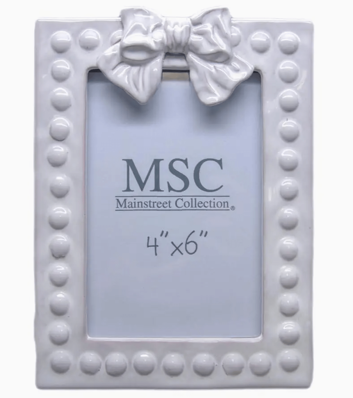 Whitewash Bow Picture Frame - Blissful Boutique