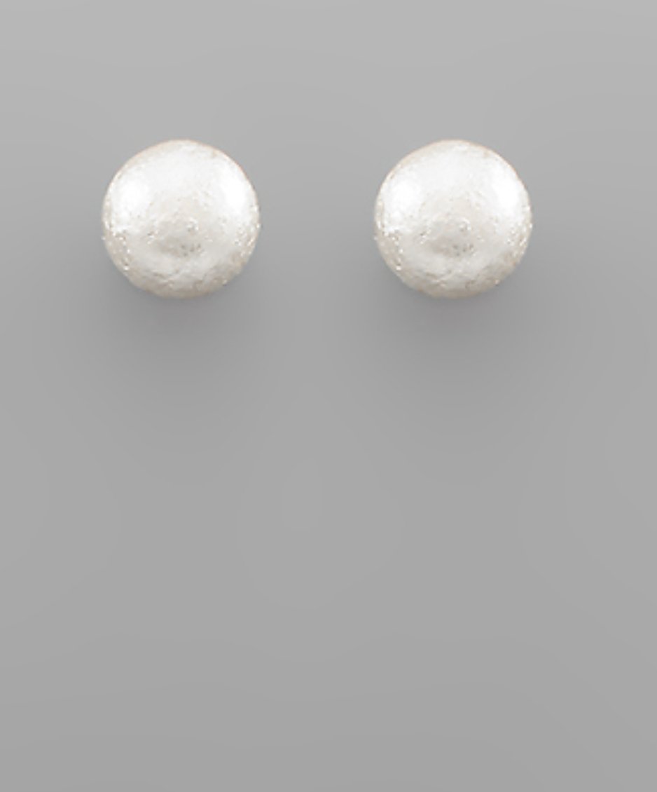 11mm Baroque Pearl Ball Studs - Blissful Boutique