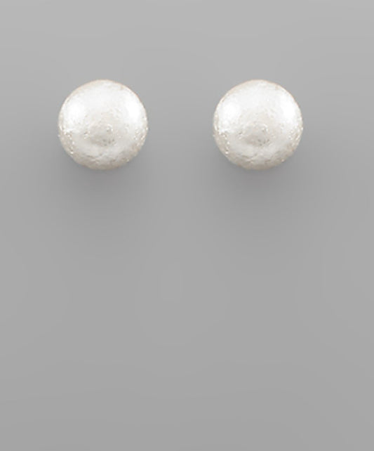 11mm Baroque Pearl Ball Studs - Blissful Boutique