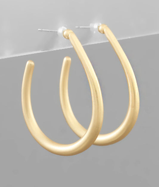 1.5" Teardrop Open Hoops - Blissful Boutique