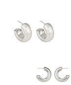 25mm Tube Metal Hoops - Blissful Boutique
