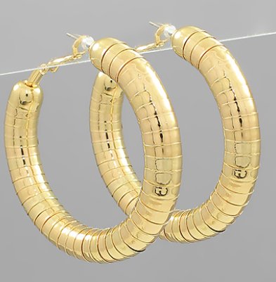 50mm Omega Chain Hoops - Blissful Boutique