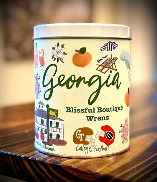 Georgia State Gift Tin-Cinnamon Pecans