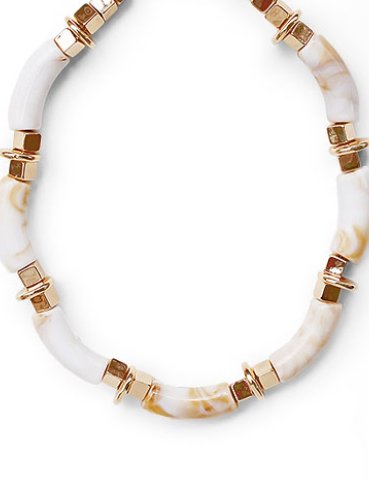 Acrylic Tube and Metal Necklace - Blissful Boutique