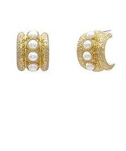 Antique Bold Cat's Eye Hoops - Blissful Boutique