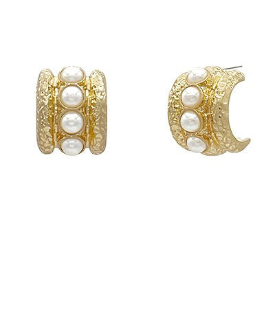 Antique Bold Cat's Eye Hoops - Blissful Boutique