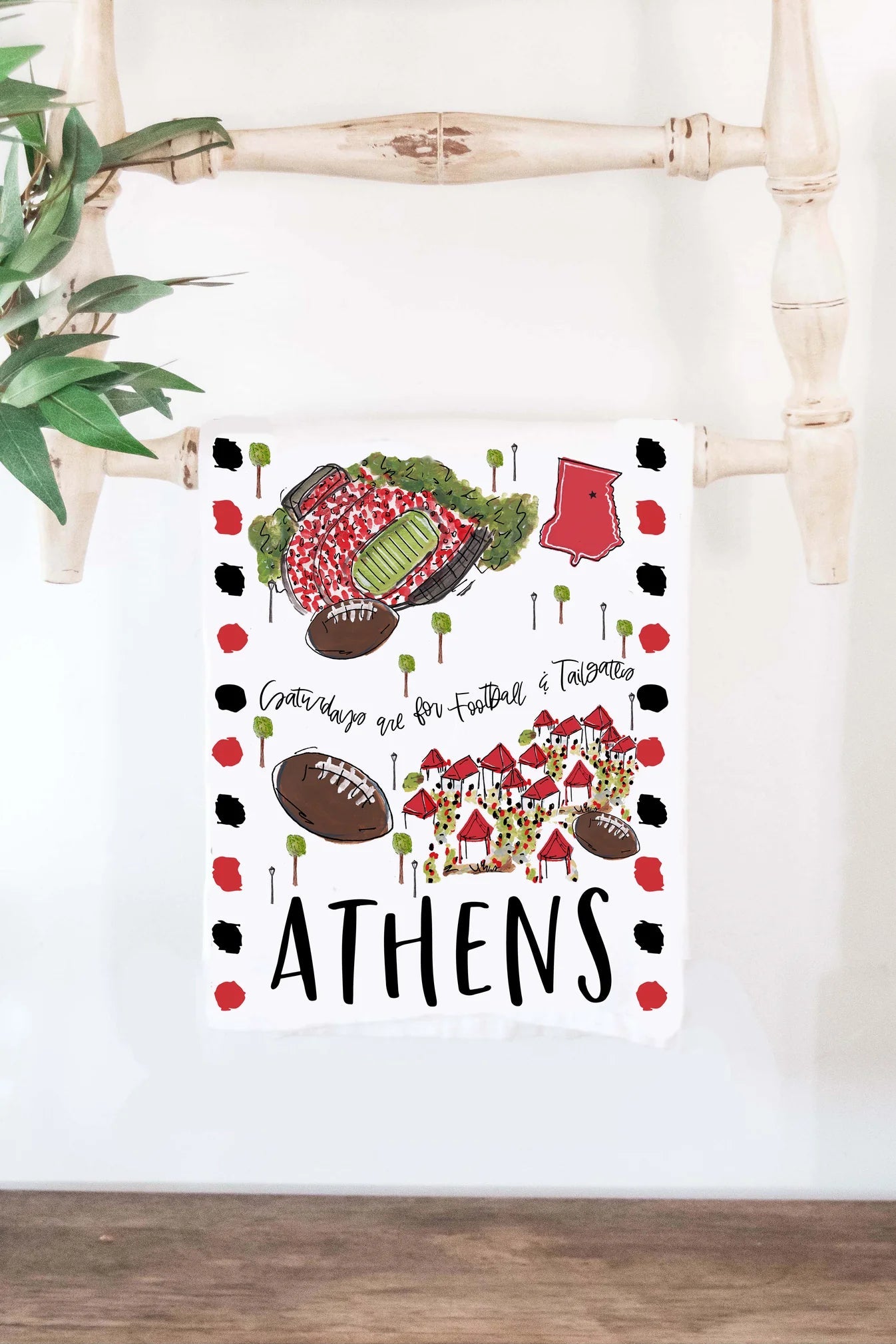 Athens, GA Tea Towel - Blissful Boutique