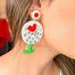 Beaded Golf with Heart Earrings - Blissful Boutique