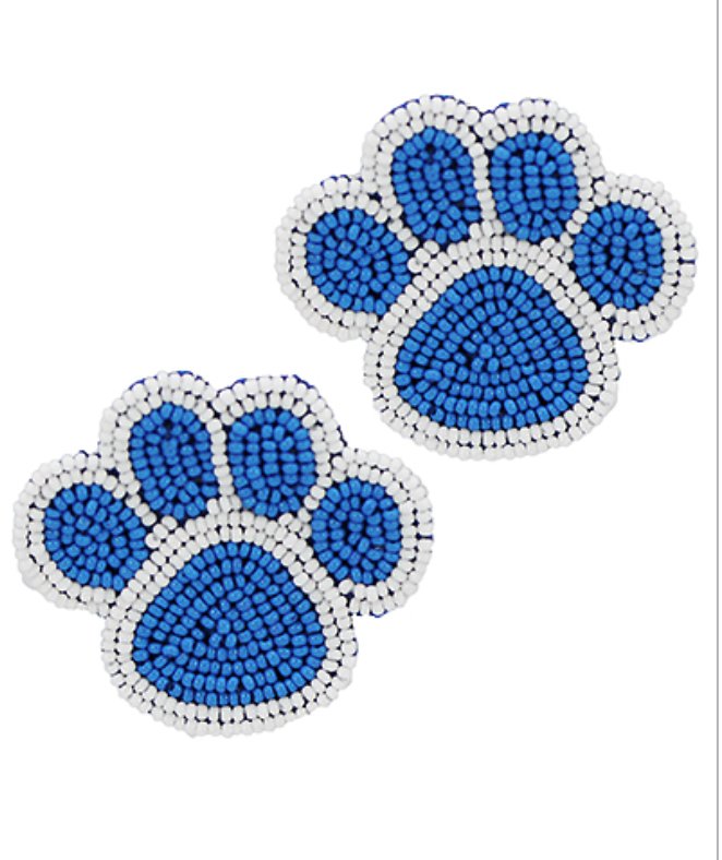 Beaded Paw Earrings - Blissful Boutique