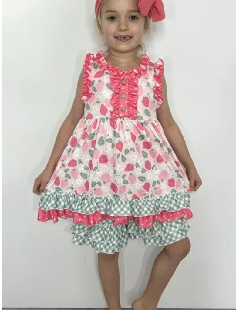 Berry Blooms Girls Set - Blissful Boutique