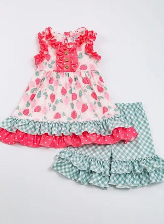 Berry Blooms Girls Set - Blissful Boutique