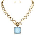 Big Stone Pendant Necklace - Blissful Boutique