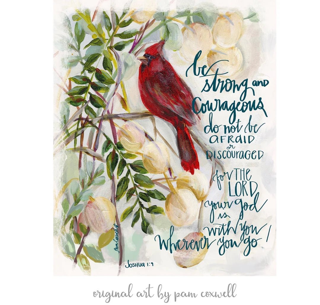 Birds - Be Strong Cardinal - Notecards - Blissful Boutique