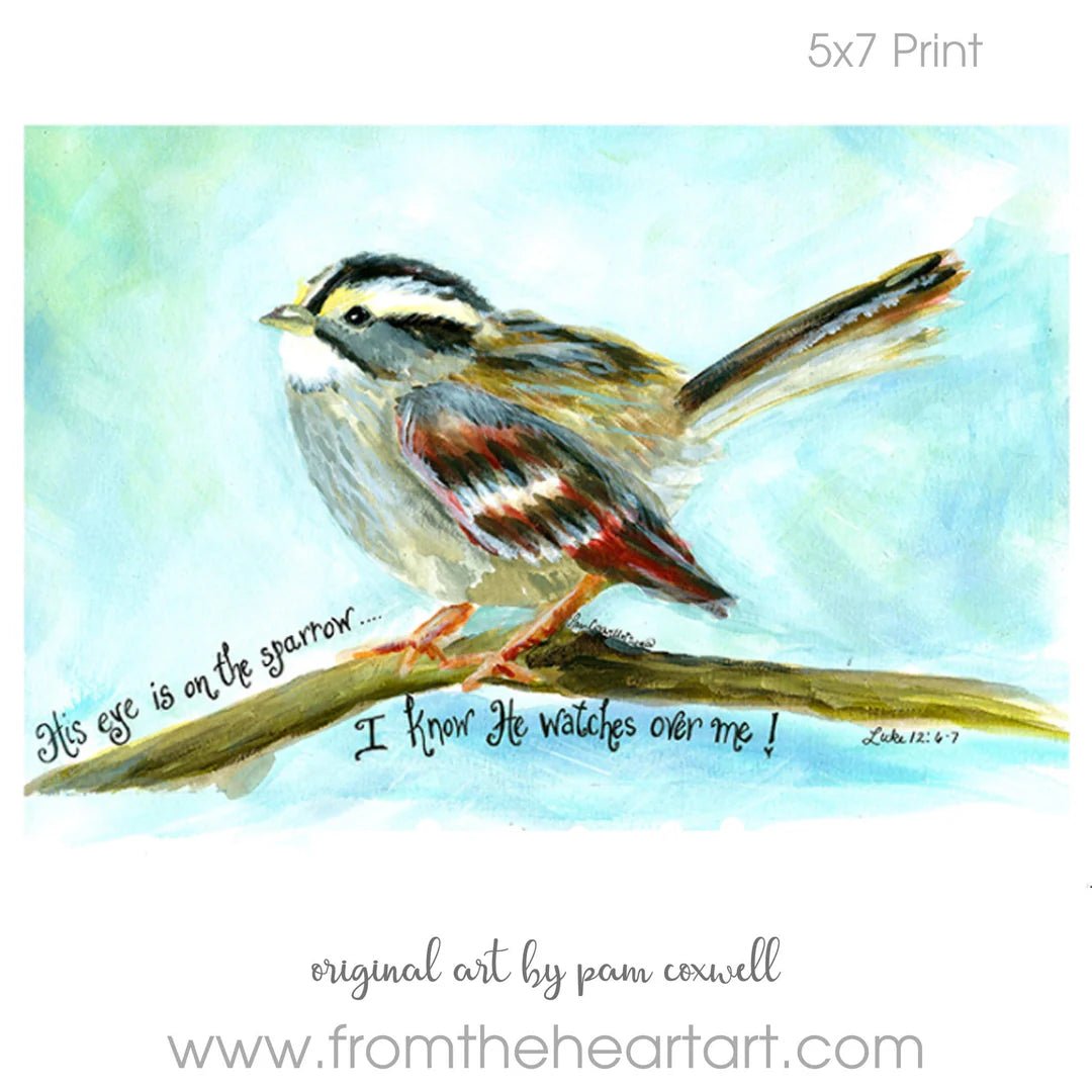 Birds - Blue Sparrow - Notecards - Blissful Boutique