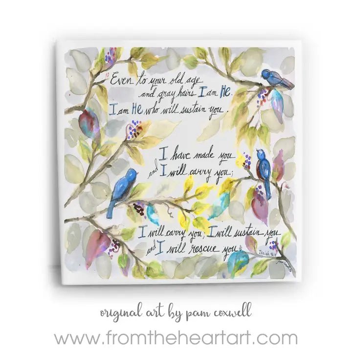 Birds - Bluebirds Ceramic Tile - 6x6 - Blissful Boutique