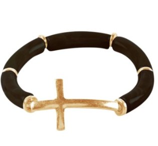 Black Grace Cross Bracelet - Blissful Boutique