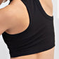 black ribbed halter tank - Blissful Boutique