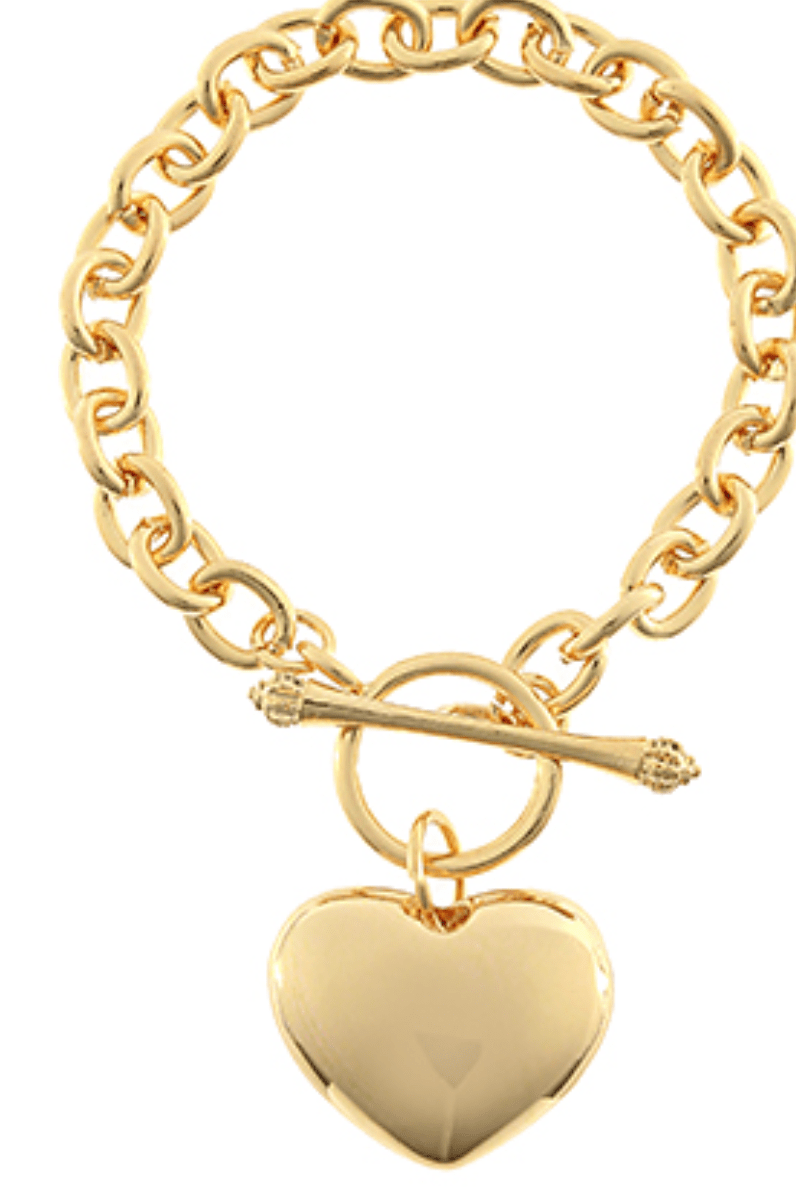 Bold Heart Charm Bracelet - Blissful Boutique