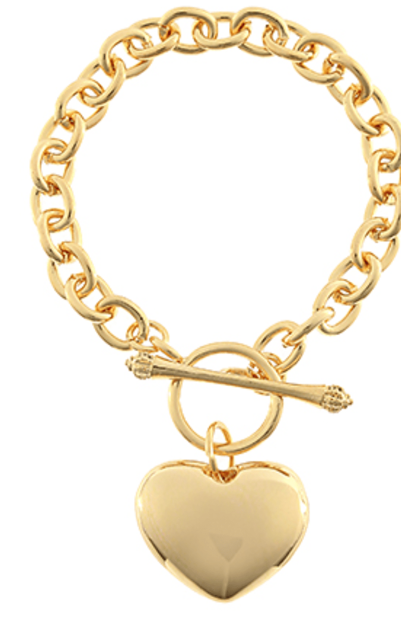 Bold Heart Charm Bracelet - Blissful Boutique