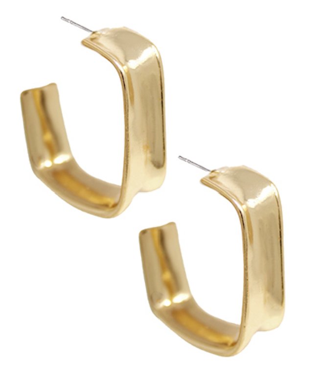 Bold Open Square Hoops - Blissful Boutique