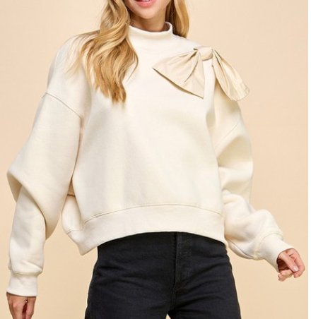 Bow Sweatshirt - Blissful Boutique