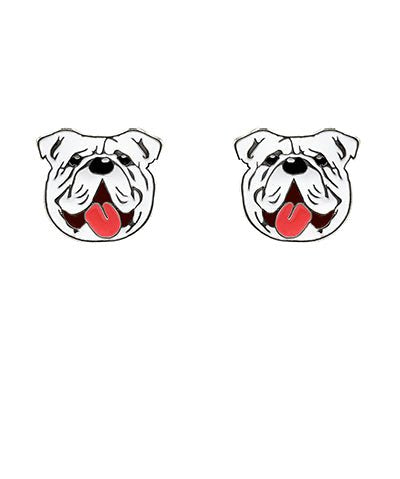 Bulldog Epoxy Stud Earrings - Blissful Boutique