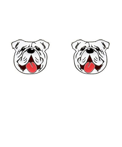 Bulldog Epoxy Stud Earrings - Blissful Boutique