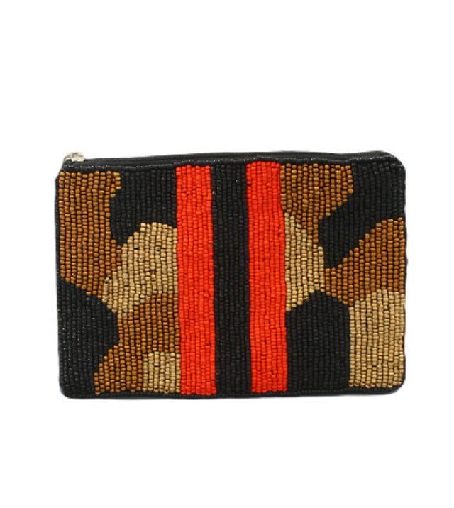 Camo Beaded Pouch - Blissful Boutique