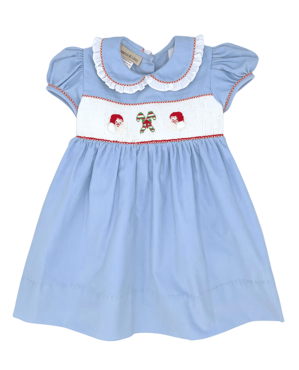 Candy Cane Smocked Dress - Blissful Boutique