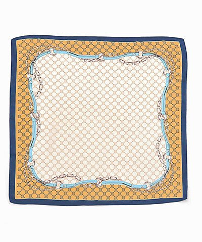 Chain Print Silky Bandana Scarf - Blissful Boutique