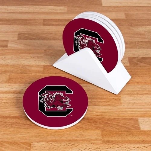 Collegiate Coaster Set With Wooden Holder - Blissful Boutique